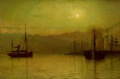 Aguas Tranquilas, Scarborough, 1880 de John Atkinson Grimshaw